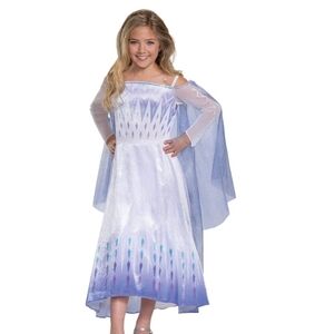 Disney Princess Elsa Frozen Shimmering Blue and White Costume